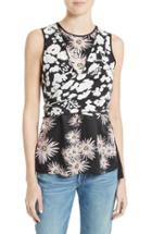 Women's Elizabeth And James Diana Floral Print Wrap Front Top