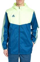 Men's Adidas Tiro Web Track Hooded Windbreaker - Blue