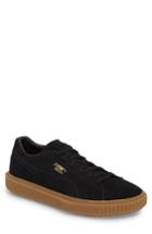 Men's Puma Breaker Suede Gum Low Top Sneaker M - Black