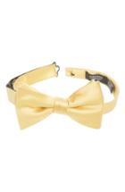 Men's Nordstrom Men's Shop Solid Silk Bow Tie, Size - Yellow