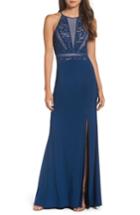 Women's Morgan & Co. Embellished Gown /4 - Blue