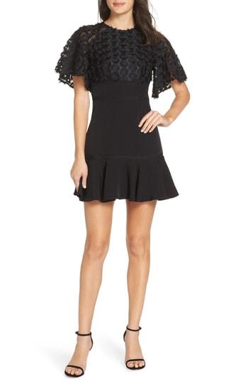 Women's Keepsake The Label Mirrors Lace Popover Minidress - Black