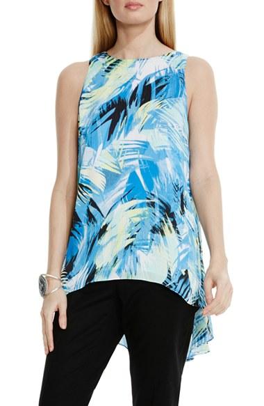 Women's Vince Camuto 'tropical Movements' Print High/low Blouse