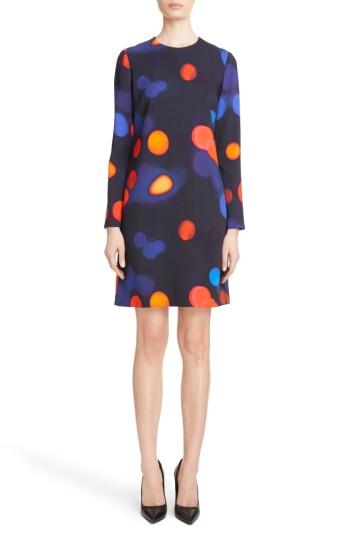 Women's Victoria, Victoria Beckham Print Shift Dress - Blue