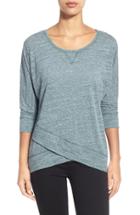 Women's Caslon Crossover Front Tee, Size - Blue/green