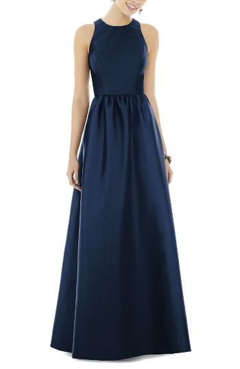 Women's Alfred Sung Sateen Gown - Blue