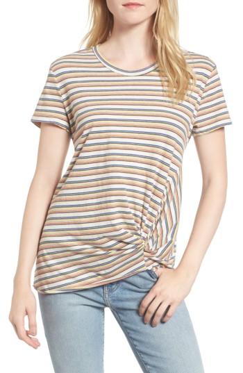 Women's Stateside Stripe Twist Front Tee - Ivory