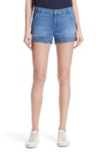 Women's Frame Mitered Cuff Denim Shorts - Blue