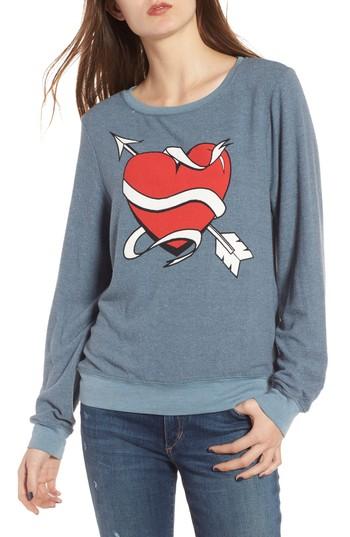 Women's Dream Scene Heart & Arrows Sweatshirt - Blue