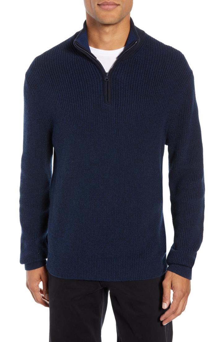 Men's Zachary Prell Fillmore Quarter Zip Sweater - Blue