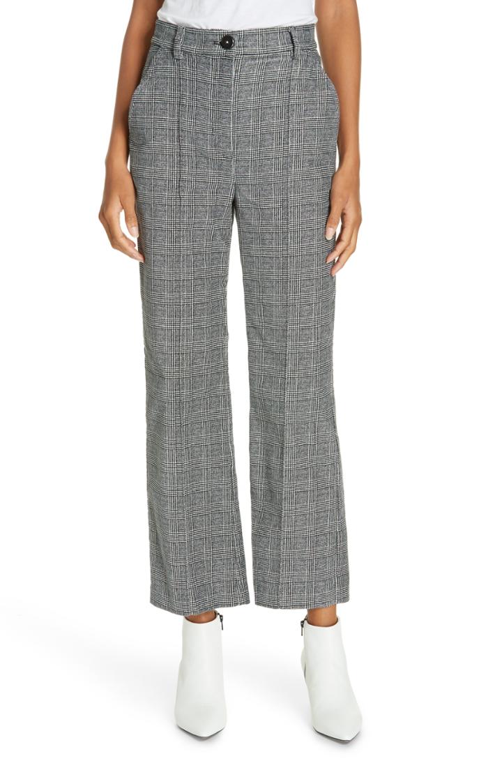 Women's La Vie Rebecca Taylor Glen Plaid Pants - Grey