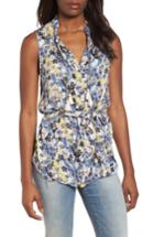 Women's Lucky Brand Cami Sleeveless Floral Top - Blue