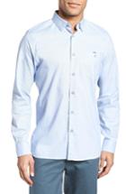 Men's Ted Baker London Slim Fit Textured Sport Shirt (m) - Blue