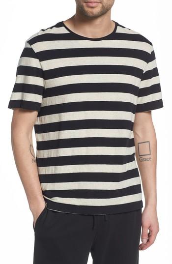 Men's Vince Stripe Fit Shirt, Size Small - Beige