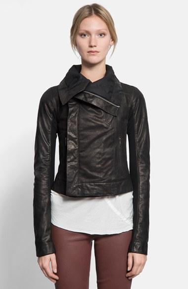Women's Rick Owens Classic Calfskin Leather Biker Jacket