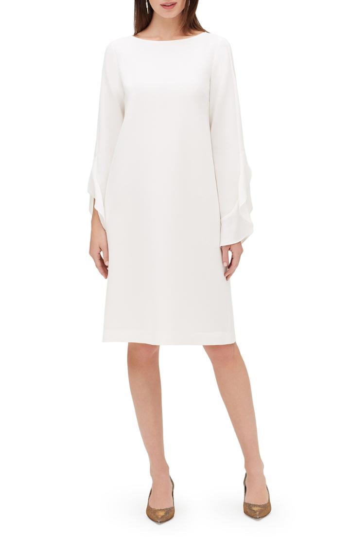 Women's Lafayette 148 New York Emory Finesse Crepe Dress - White