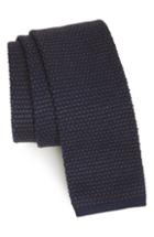 Men's Eleventy Knit Wool Tie, Size - Blue