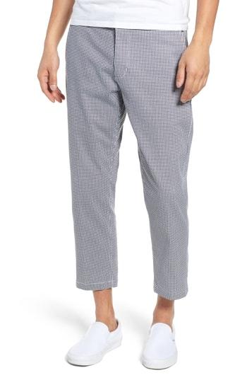 Men's Obey Relaxed Fit Houndstooth Cropped Pants - White