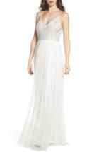 Women's Adrianna Papell Beaded Tulle Gown - Ivory
