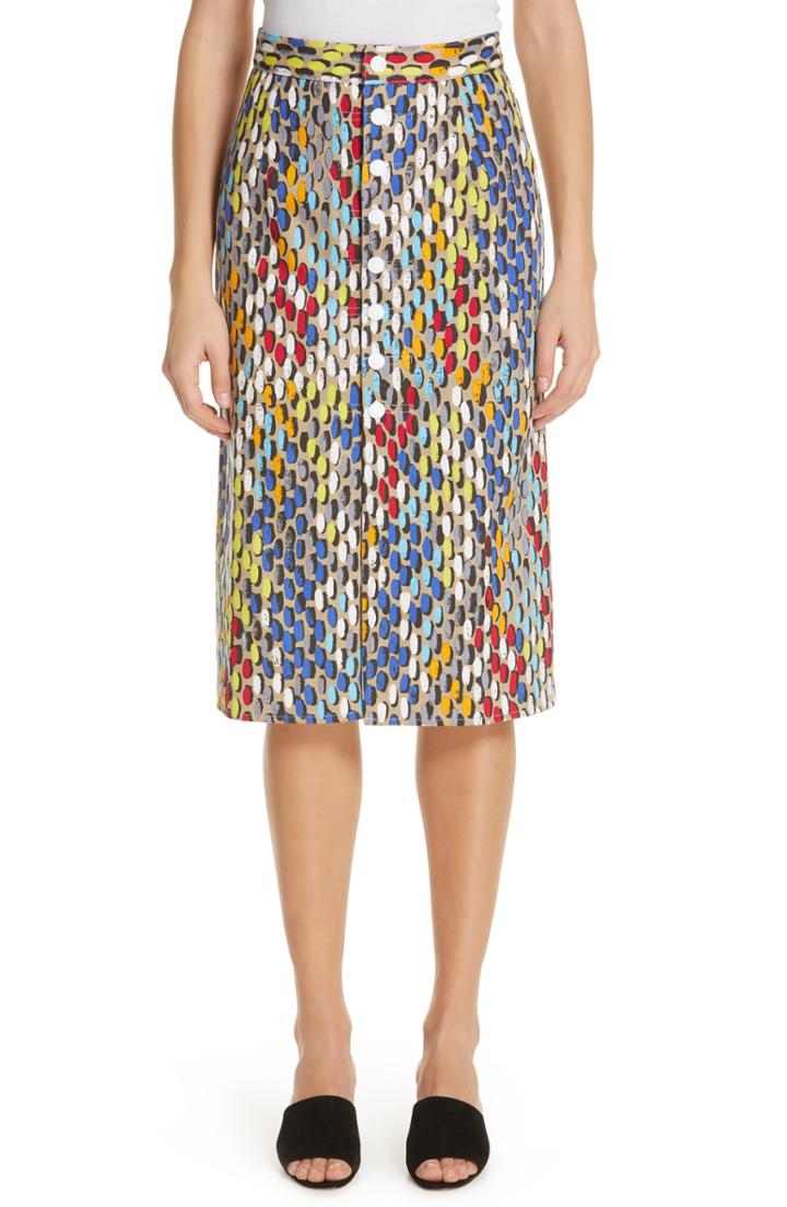 Women's Simon Miller Tire Track Denim Skirt - Blue