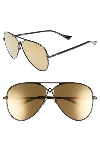 Women's Altuzarra 60mm Metal Aviator Sunglasses - Black