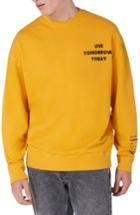Men's Topman Legacy Graphic Crewneck Sweatshirt, Size - Yellow