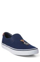 Men's Polo Ralph Lauren Thompson Iii Embroidered Slip-on Sneaker D - Blue