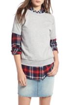 Women's Treasure & Bond Short Sleeve Sweatshirt, Size - Grey