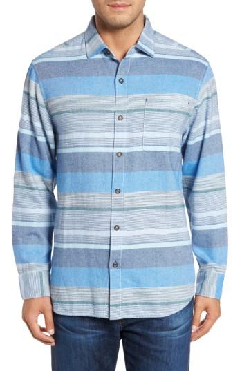 Men's Tommy Bahama Zahira Stripe Standard Fit Sport Shirt - Grey