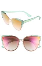 Women's Circus By Sam Edelman 56mm Combo Cat Eye Sunglasses - Green