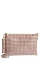 Evelyn K Large Textured Pouch Clutch - Pink