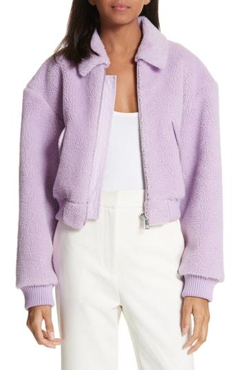 Women's Tibi H Fleece Jacket, Size Xx-small - Purple