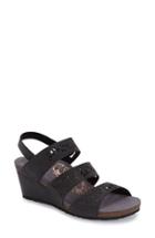 Women's Aetrex 'lexi' Wedge Sandal Eu - Black