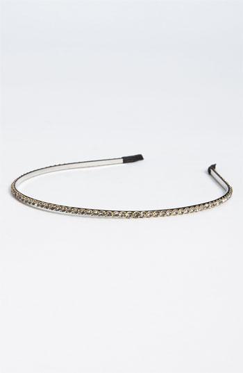 Cara Skinny Crystal Headband, Size - Grey