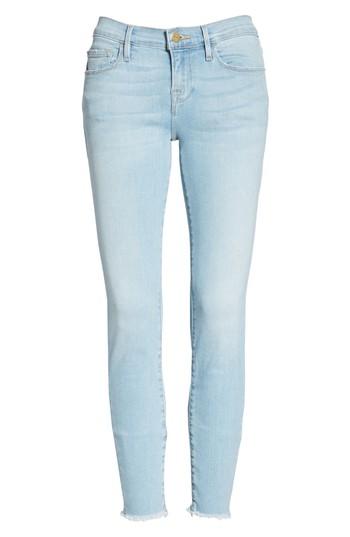 Women's Frame Le Skinny De Jeanne Raw Hem Crop Skinny Jeans - Blue