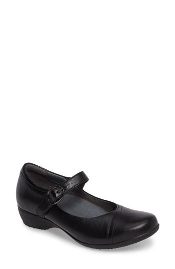 Women's Dansko Fawna Mary Jane Flat .5-11us / 41eu M - Black