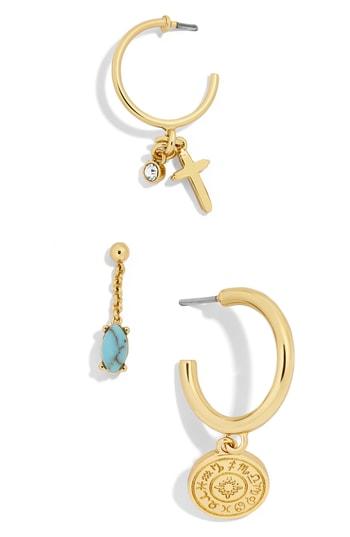 Women's Baublebar Perseus Set Of 3 Huggies/stud Earrings