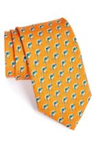 Men's Vineyard Vines Miami Dolphins Print Tie, Size - Orange
