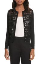 Women's Ted Baker London Ellenii Circle Lace Front Cardigan - Black