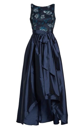 Women's Adrianna Papell Embroidered Taffeta High/low Gown