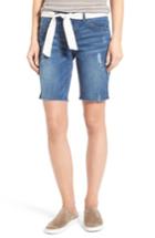 Women's Wit & Wisdom Belted Denim Bermuda Shorts - Blue