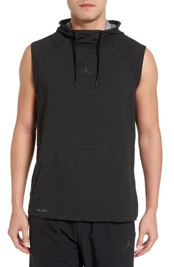 Men's Nike Jordan 23 Tech Sphere Sleeveless Training Hoodie, Size - Black