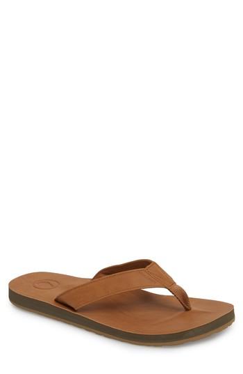 Men's Volcom Fathom Flip Flop M - Brown