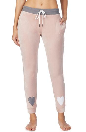 Women's Room Service Velour Jogger Pants, Size - Coral
