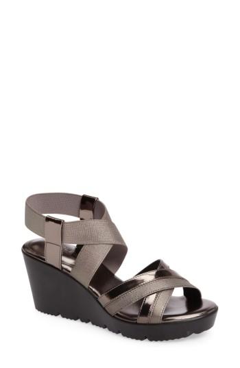 Women's Charles By Charles David Vote Wedge Sandal .5 M - Grey