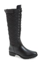 Women's Dav 'tofino' Quilted Waterproof Rain Boot, Size 7 M - Black