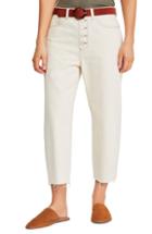 Women's Free People Barrel Straight Leg Crop Jeans - Ivory