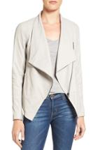 Women's Bb Dakota 'kenrick' Drape Neck Leather Jacket - White