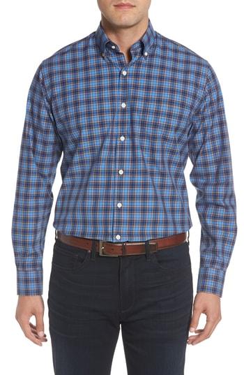 Men's Peter Millar Phinney Ridge Regular Fit Tartan Sport Shirt - Blue