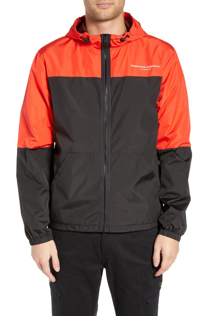 Men's Wesc The Block Hooded Windbreaker - Black